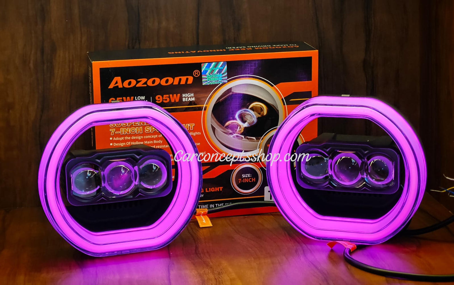 Aozoom TH-08 7 inch auxiliary spotlight with Drl Three lens
