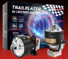 IPHCAR P113 3-Inch Bi-LED Headlight Projector Lens (High Output Dual Optical Reflectors | 6000K Pure White)