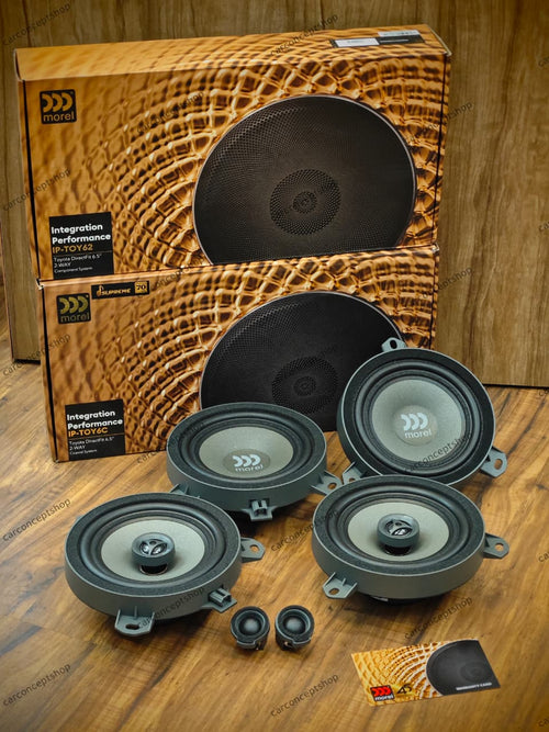 Morel Direct-Fit 6.5-Inch Plug & Play Speaker Upgrade Combo for Toyota Vehicles (IP-TOY62 2-Way Component + IP-TOY6C 2-Way Coaxial)