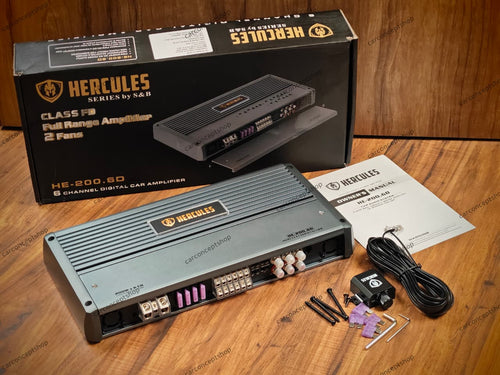 S&B Hercules 200.6D 6-Channel Class D Car Amplifier | High Power Audio Performance