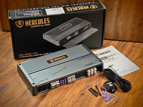 S&B Hercules 250.4D 4-Channel Class D Car Amplifier | High Power Audio Performance