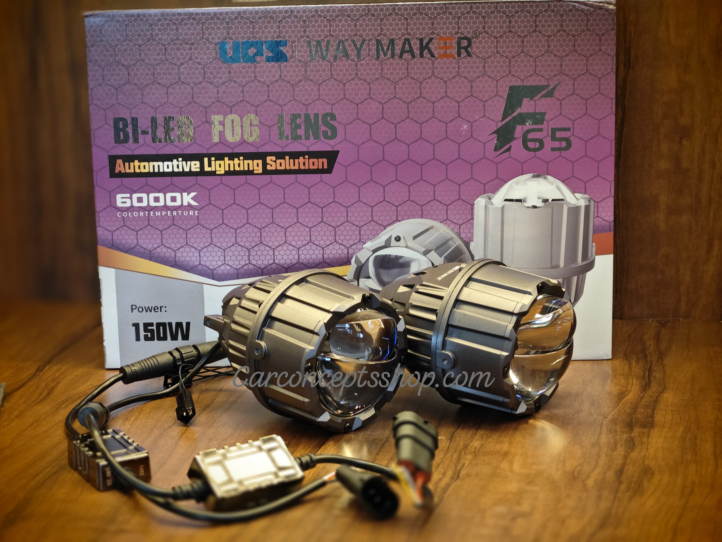 ups way maker F65 bi-led projector fog lens 150watt 6000k
