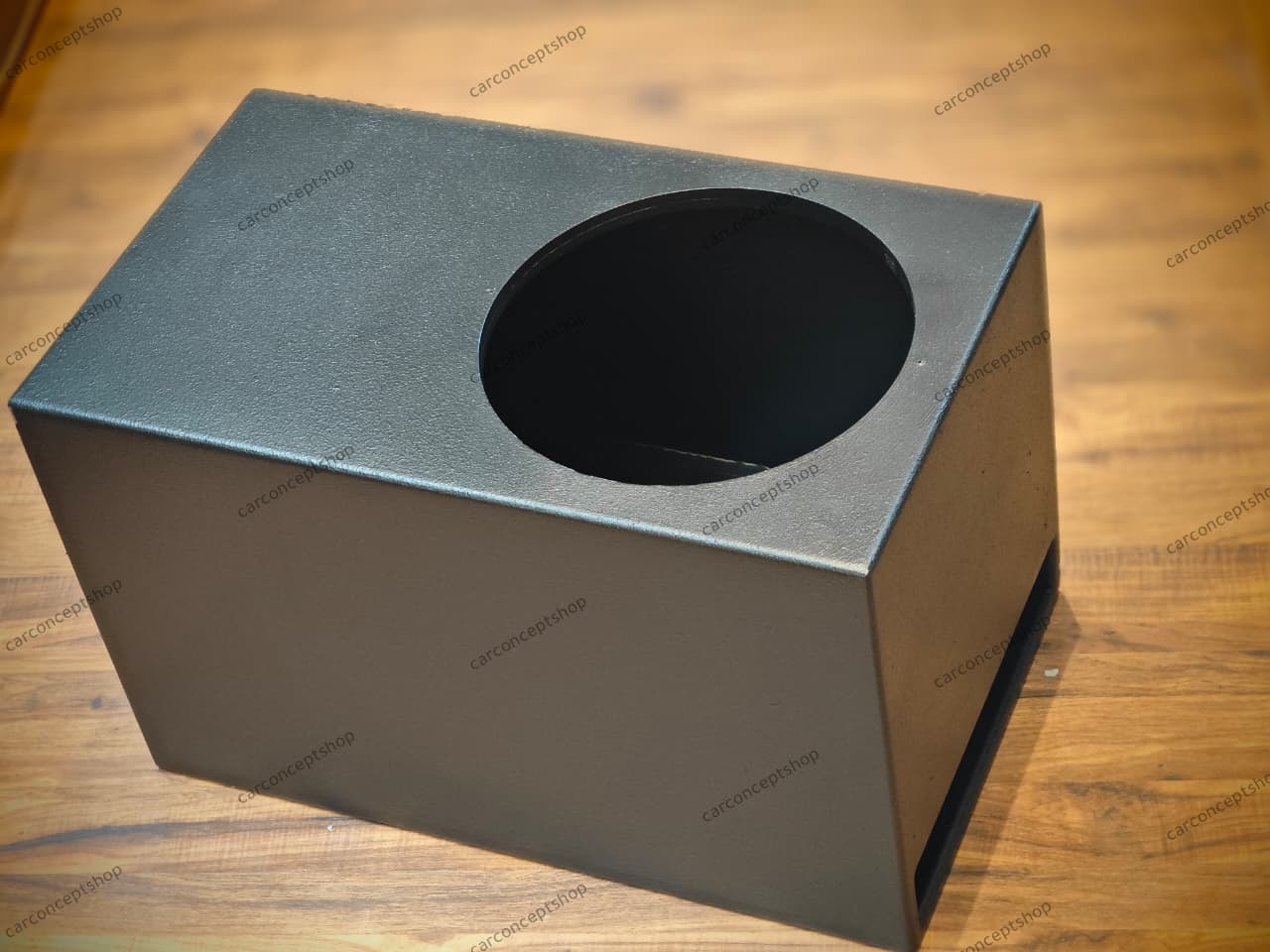 Dimensioned view of the 24x14x15.25 inch enclosure highlighting the 11.125-inch subwoofer cutout.