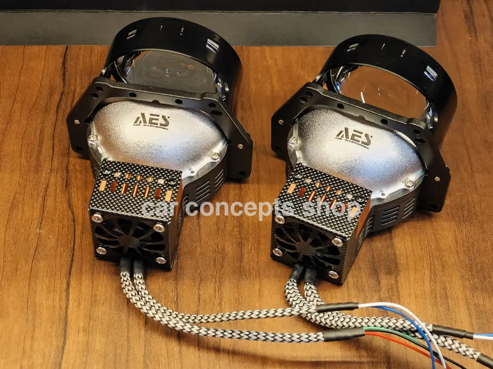 Aes S500 Bi-Led Projector Lens 6000K Led Headlight 65W Double Reflectors Ups Way Maker Bi-Led