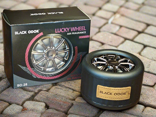 Black odor car air freshener lucky wheel BO28
