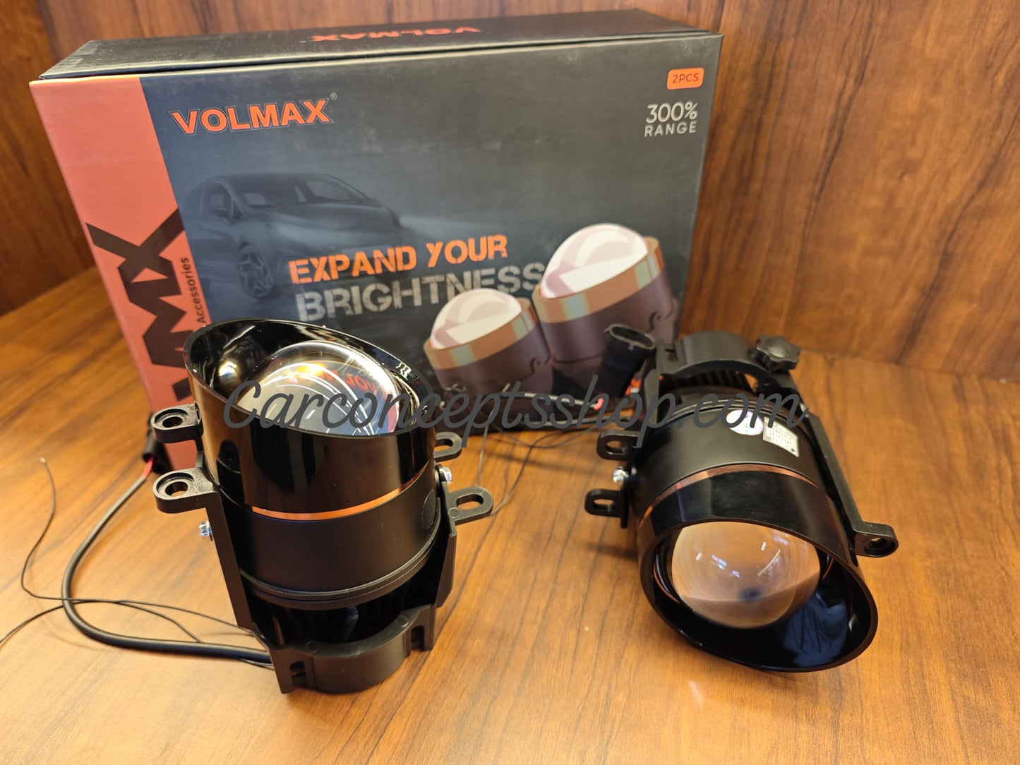 Volmax led projector fog lamp 3 inch 110 watts low and high beam