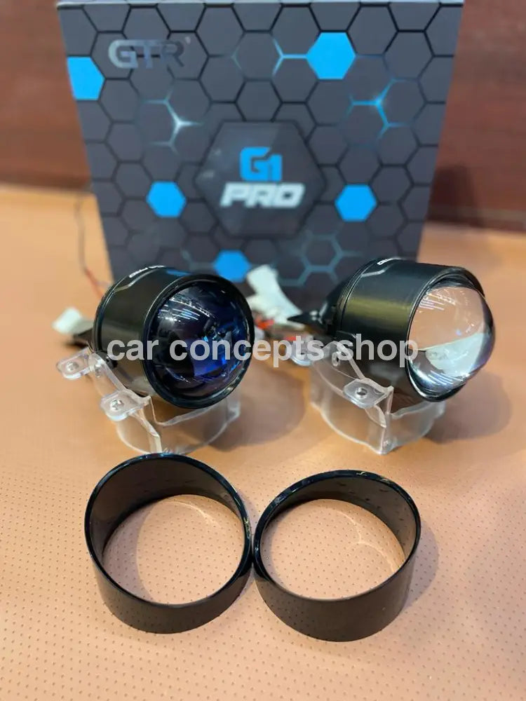 Gtr G1 Pro Fog Projector Lamp With High/ Low Beam Blue Lens Bracket Gtr Fog Projector