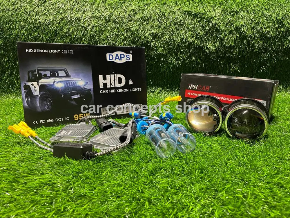 iphcar flatbottom 3 inch fog projector with daps 95w hid kit 6000k – Car  Concepts Shop