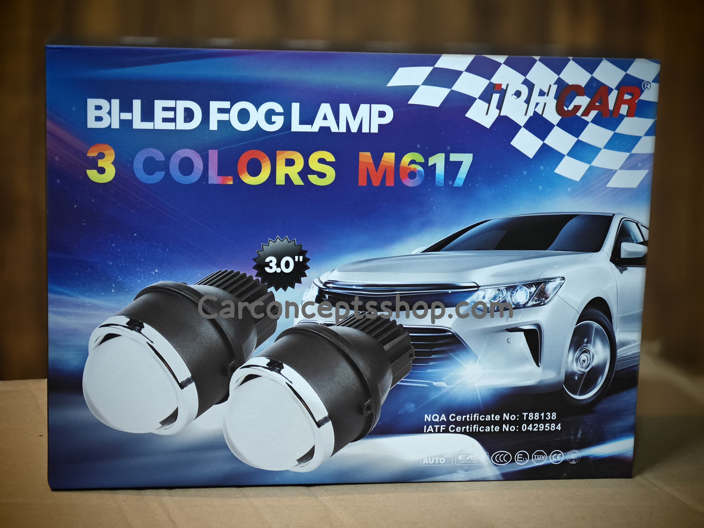 iphcar m617 Bi led 3.0 inch fog projector 55watt three color