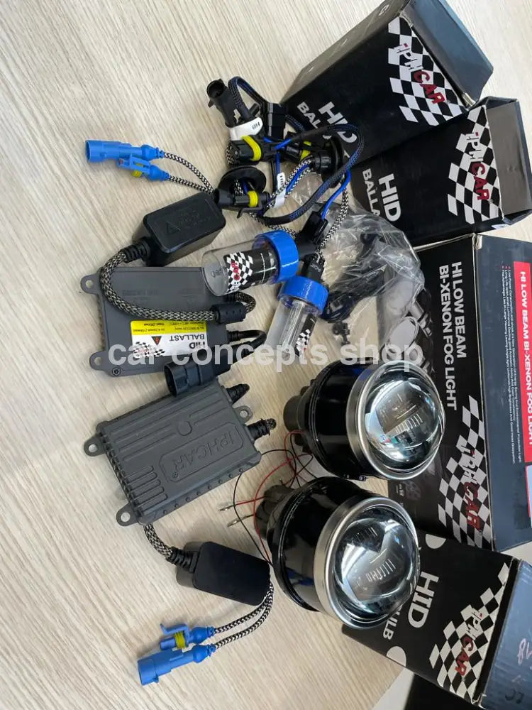 Iphcar M612 Flat Projector With Iph 5500K-Bulb And Iph-7Series -55 Ballast Kit Aes Bi Xenon Fog