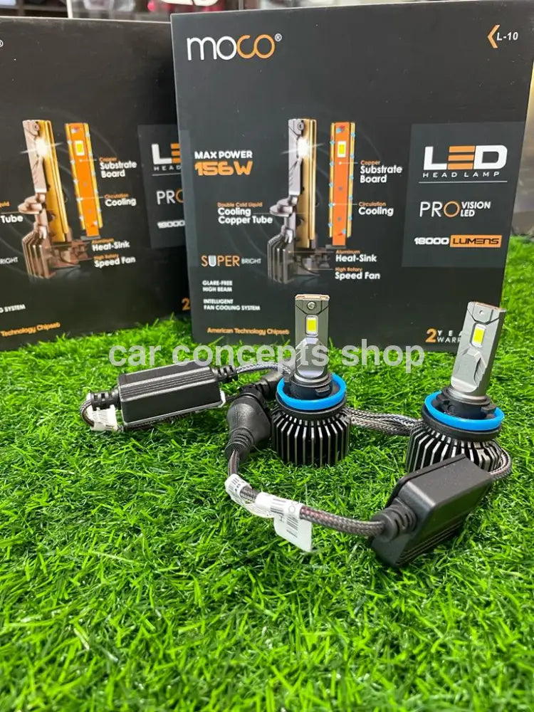 Moco Pro Vision 156 Watt Led Headlamp 18000 Lumens 6000K Car Led Lamps