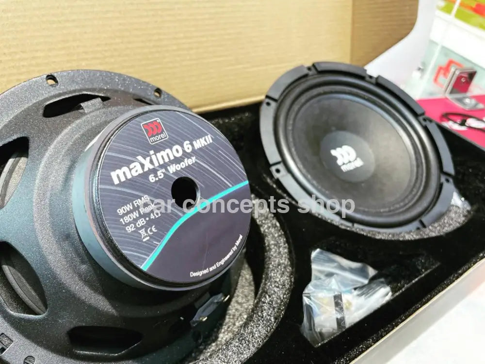 Morel Maximo 6 Mk 2 6.5” 2-Way Component Speaker With Inline Crossover Car Component Speakers