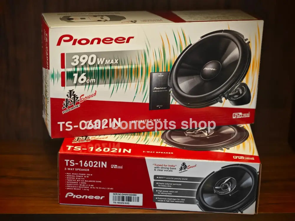 Pioneer Combo Of Component And Coaxial Speaker Ts-C602In With Ts-1602In Pioneer Speakers