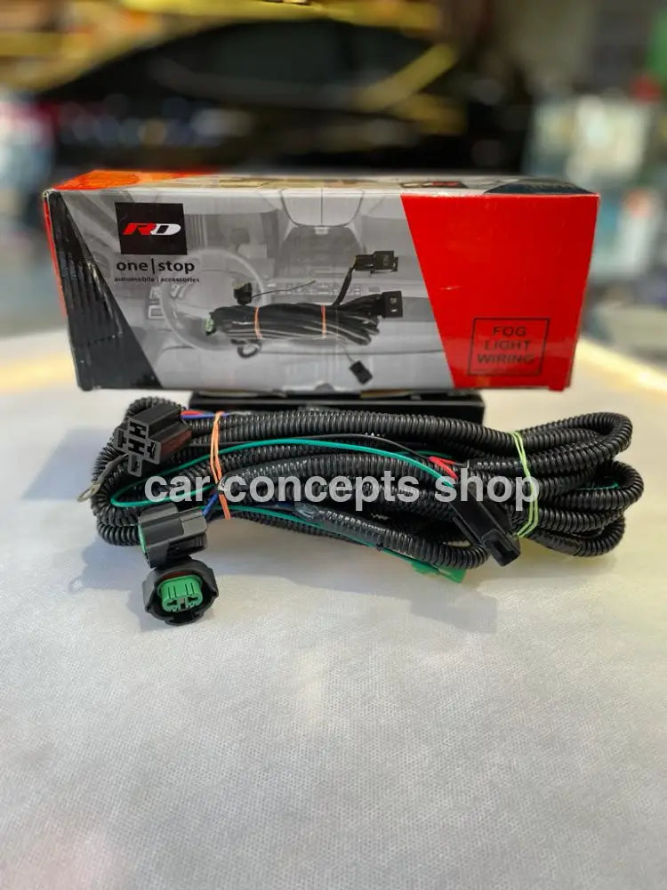 Rd Fog Light Wiring Kit For All Cars With Relay & Illuminated Switch Lamp