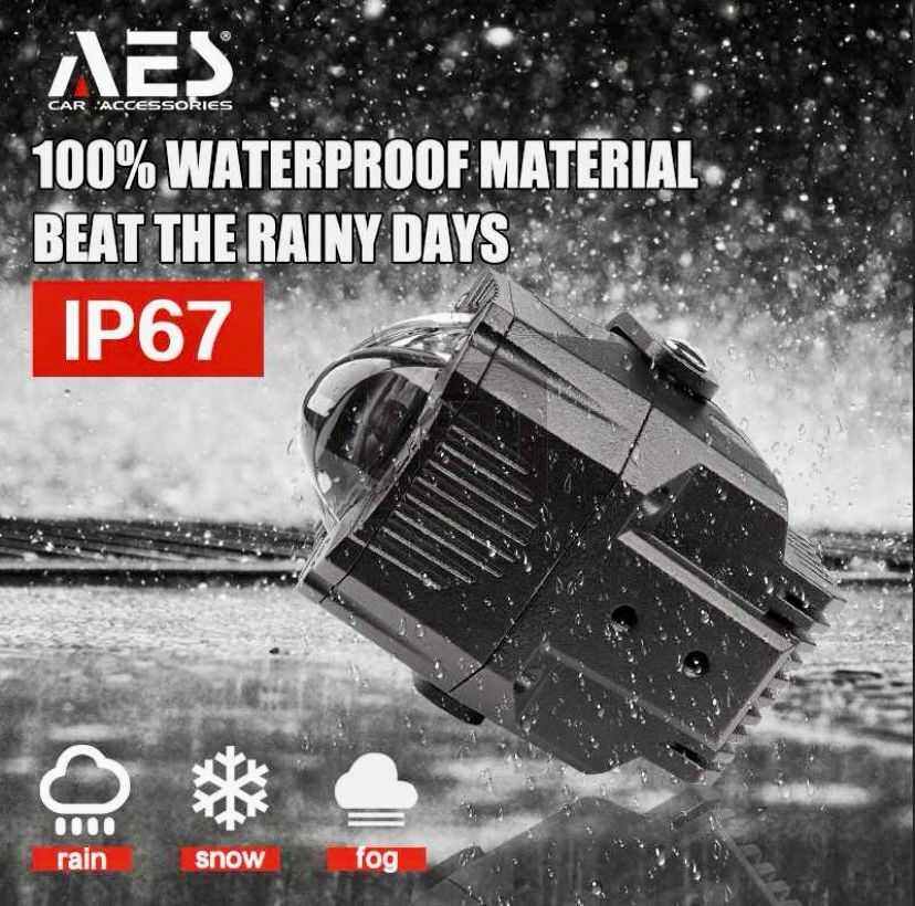 Aes way warrior laser projector 2 inch cube blue lens with high beam 60watts