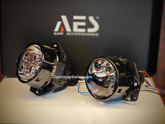 Aes ux-2 bi-focal 3 inch double laser headlight projector 70w each