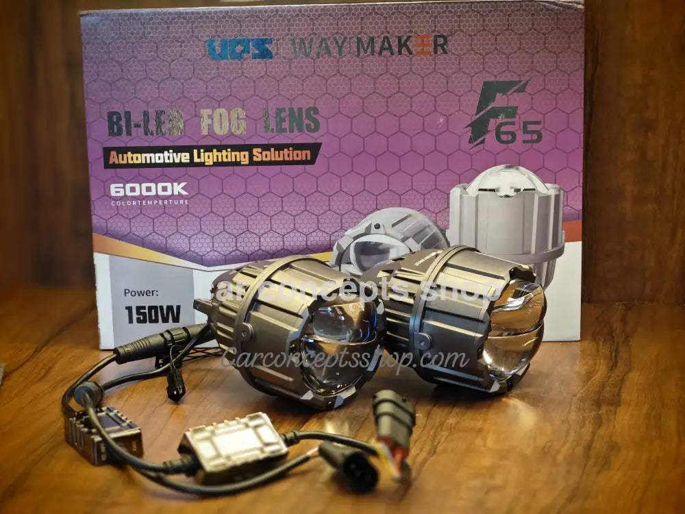 Ups Way Maker F65 Bi-Led Projector Fog Lens 150Watt 6000K F65 Laser