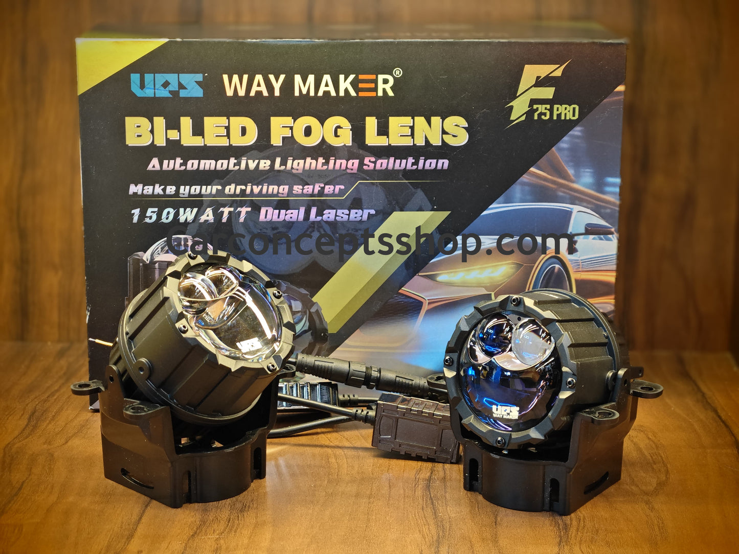 ups way maker f75 bi-led projector fog lens