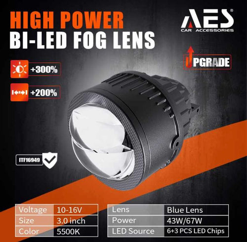 AES FX2 3-Inch Laser Bi-LED Fog Projector 70W 5500K