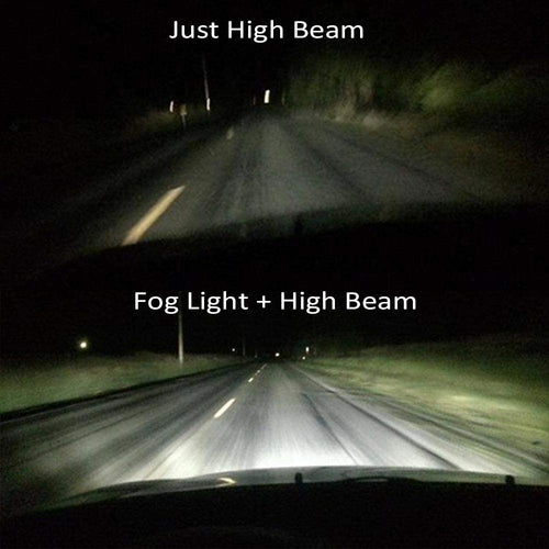 DOT_SAE 3 LED Round Fog Light 4 Inches Waterproof Driving Spot Lamp with Mounting Bracket for Car (80W, White Light, 2 PCS)