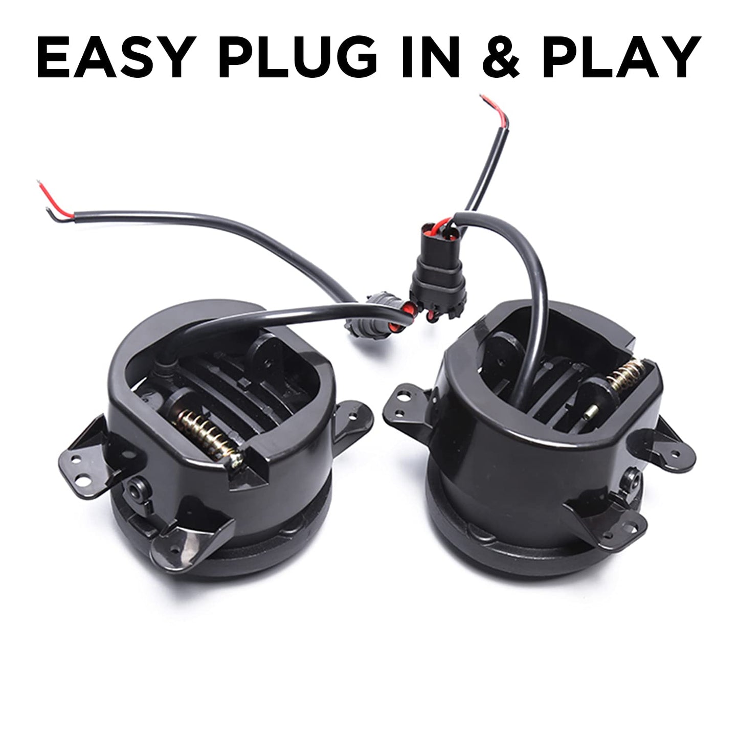DOT_SAE 3 LED Round Fog Light 4 Inches Waterproof Driving Spot Lamp with Mounting Bracket for Car (80W, White Light, 2 PCS)