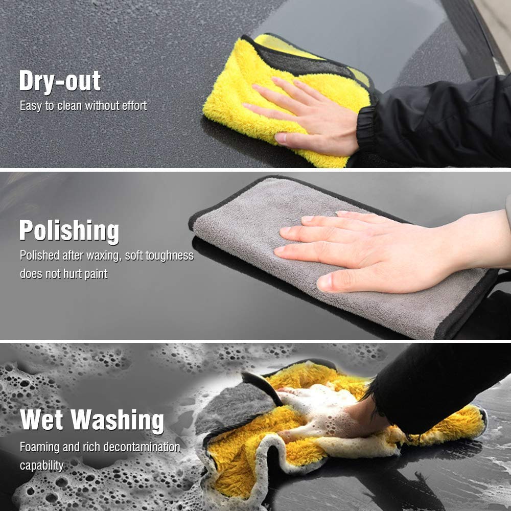 Microfiber Cleaning Cloth 800 GSM for Car & Motorbike- Pack of 1 (30 x 30 cm)