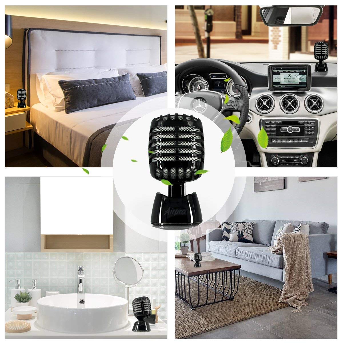 Airpro Mic Man Black Perfume car freshener Velvet Musk Fragrance