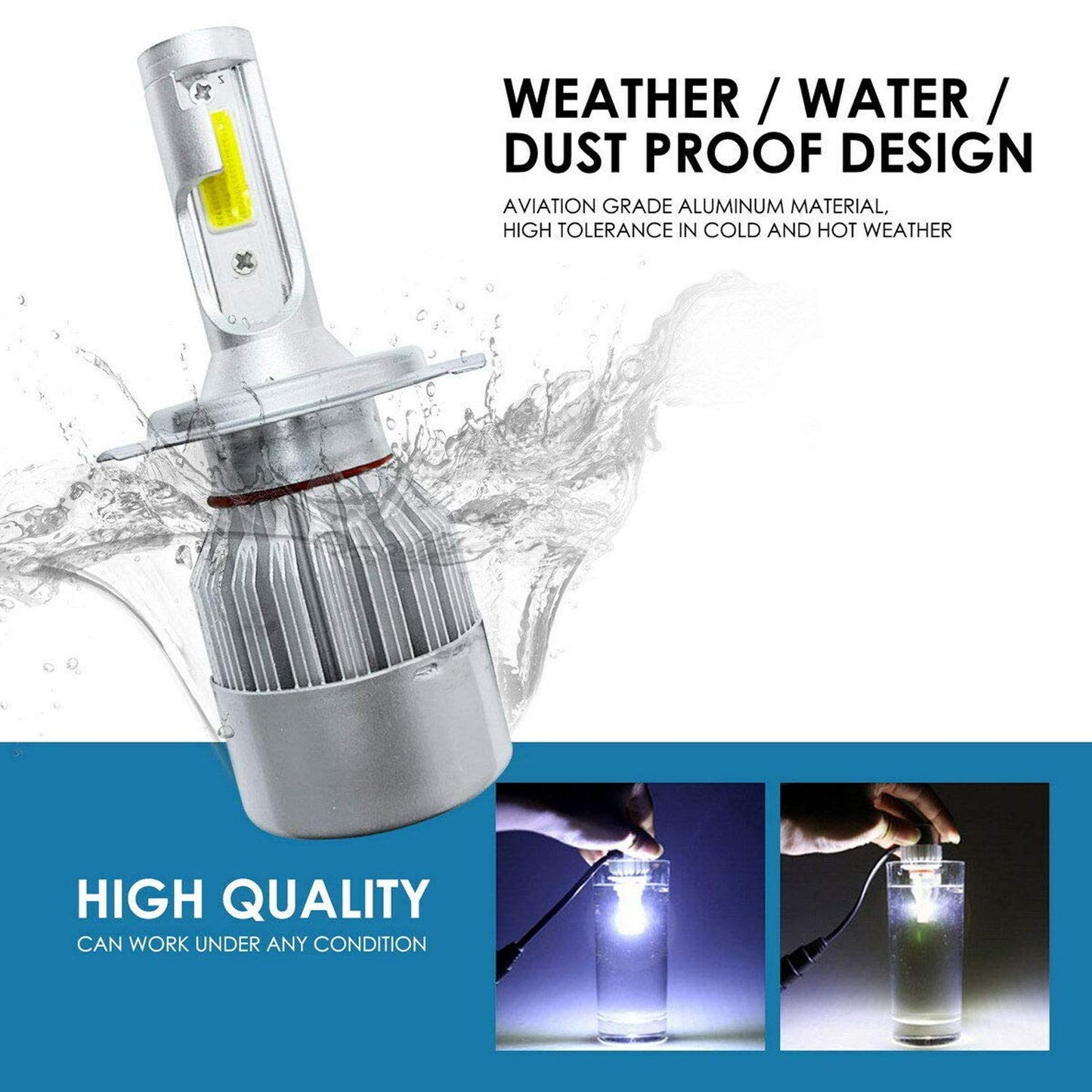 C6 12V Car LED Headlight (Set of 2) 36w