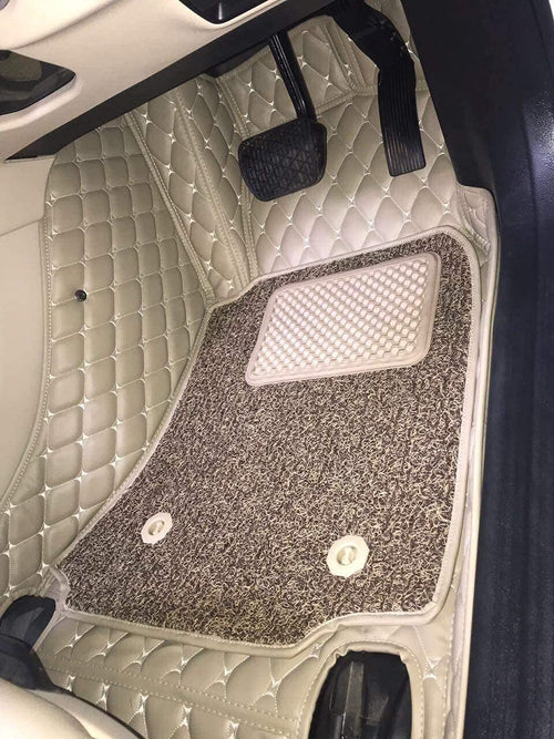 COOZO 7D Vinyl Car Mats Compatible with Maruti Suzuki OLD ERTIGA Biege