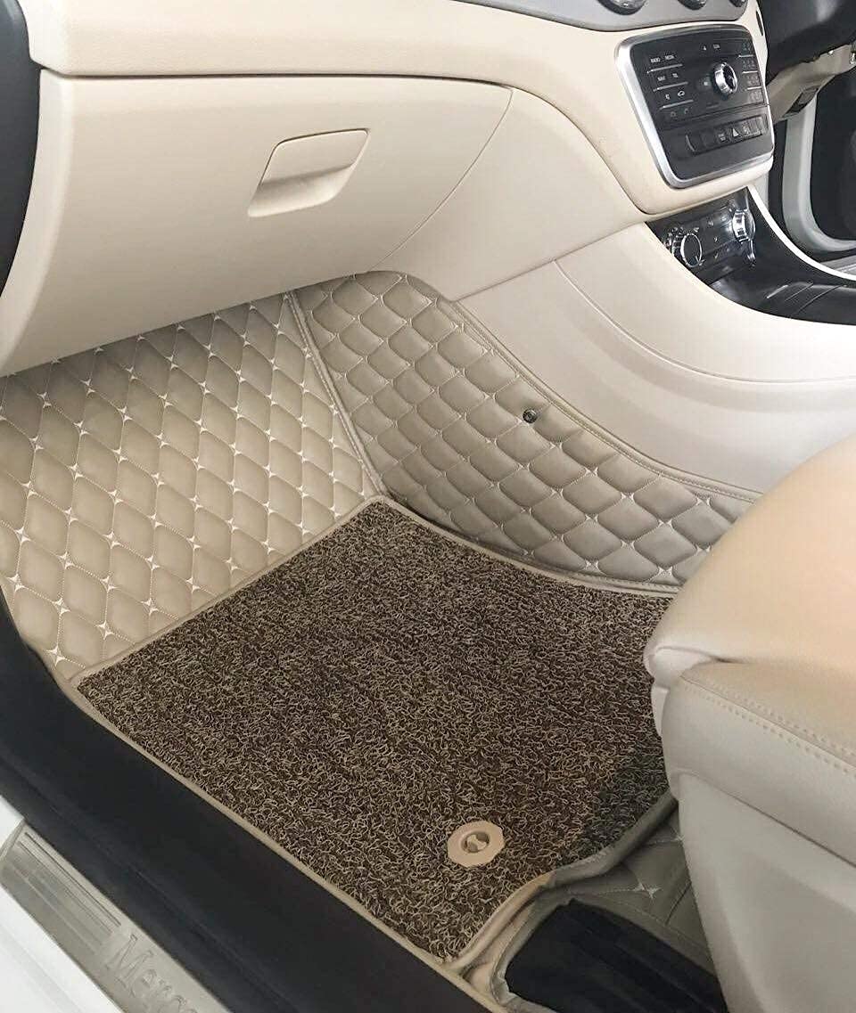 COOZO 7D Vinyl Car Mats Compatible with Maruti Suzuki NEW ERTIGA Biege