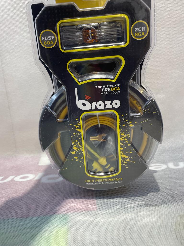 Brazo BRK8GA | Amp Wiring Kit COPPER WIRE GOLD RCA