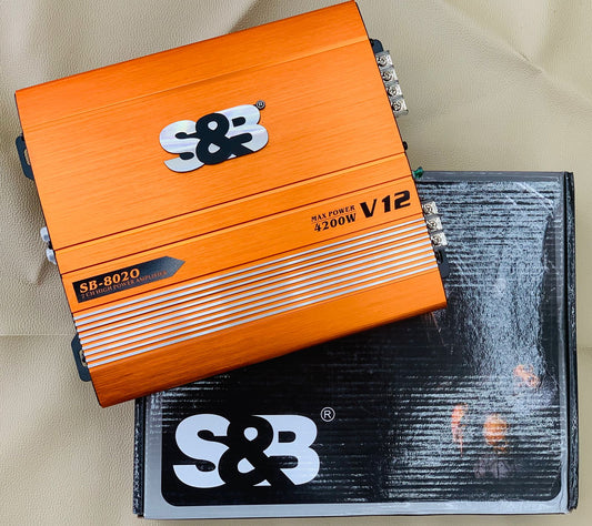 S&B  2 CHANNEL PREDATOR SERIES AMPLIFIER 3600W MAX OUTPUT HIGH POWER MOSFET Two Class AB Car Amplifier