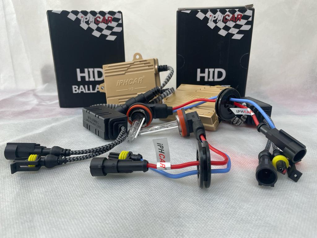 iphcar hid with v3-55watt ballast with iph H8 H11 L-SHAPE BULBS 6000K