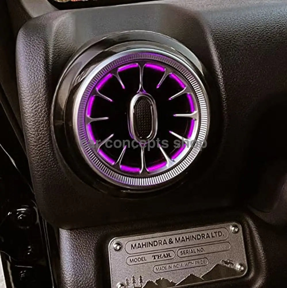 Cardi Mahindra New Thar 2020 Ac Vent Rgb Led With App Control ( Set Of 4 ) Rgb Atmosphere Foot