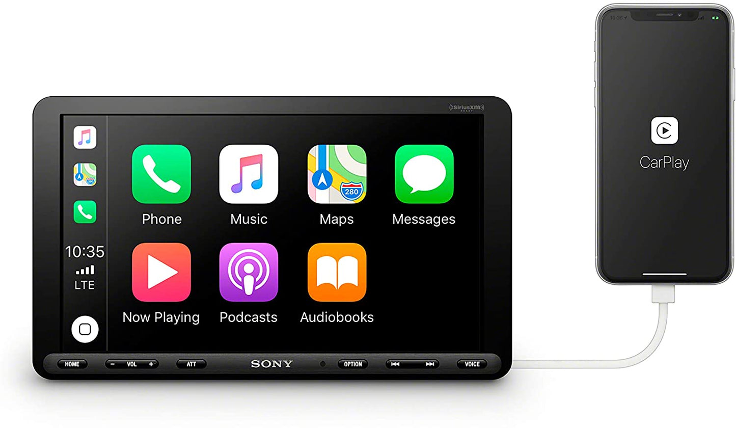 Sony XAV-AX8000 1DIN chassis 8.95” floating display with Apple Car Play, Android Auto, Media Receiver with Bluetooth