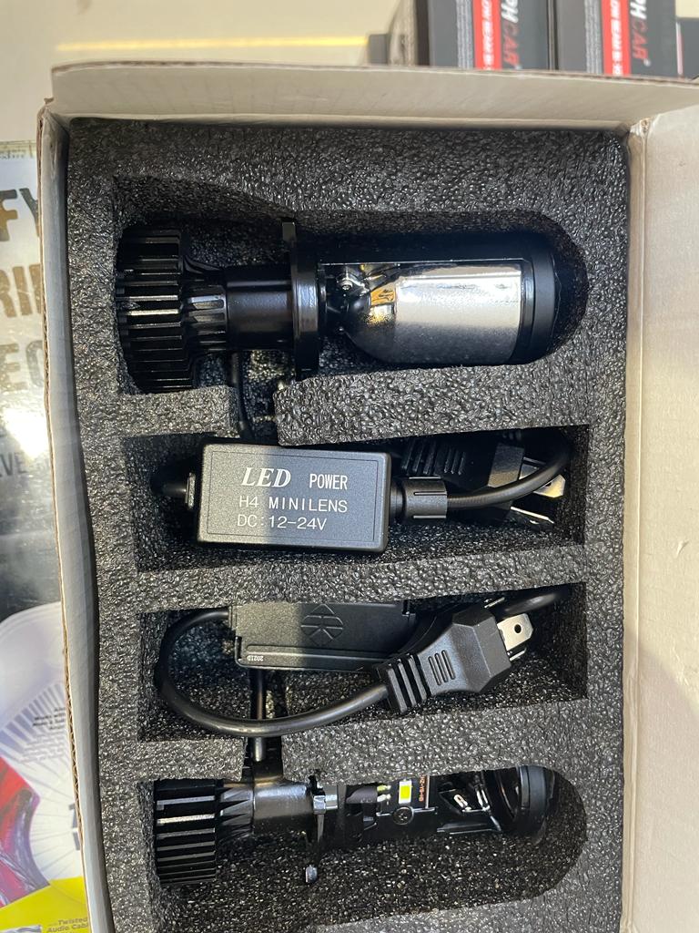 aes gs headlight projector microlens H4 with high and low beam