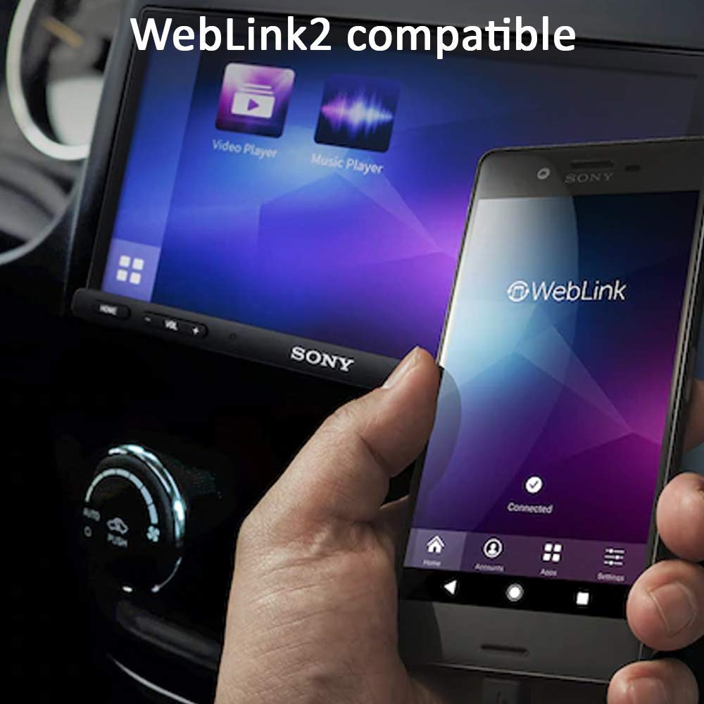 Sony XAV-AX7000 17.6 cm (6.95) (Diag.) Capacitive Touchscreen High Power Media Receiver with Android Auto, Apple Car Play and WebLink