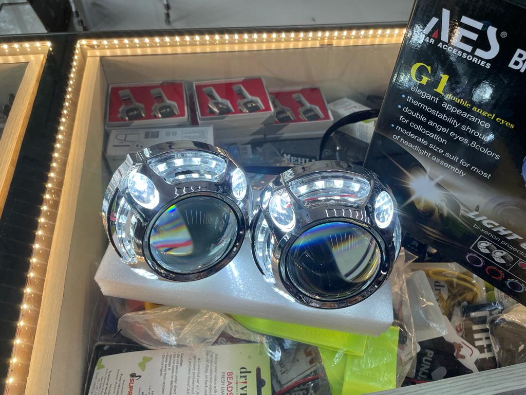aes bi xenon headlight projector with indicator type panamera shrouds WITH 5500K BULBS WITHOUT BALLAST