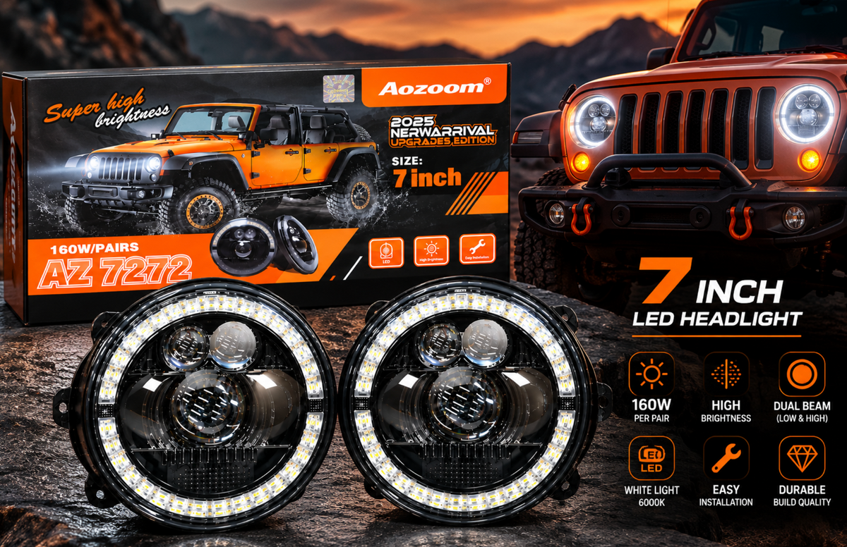 AOZOOM AZ7272 160W 7-Inch LED Headlight – Complete Guide