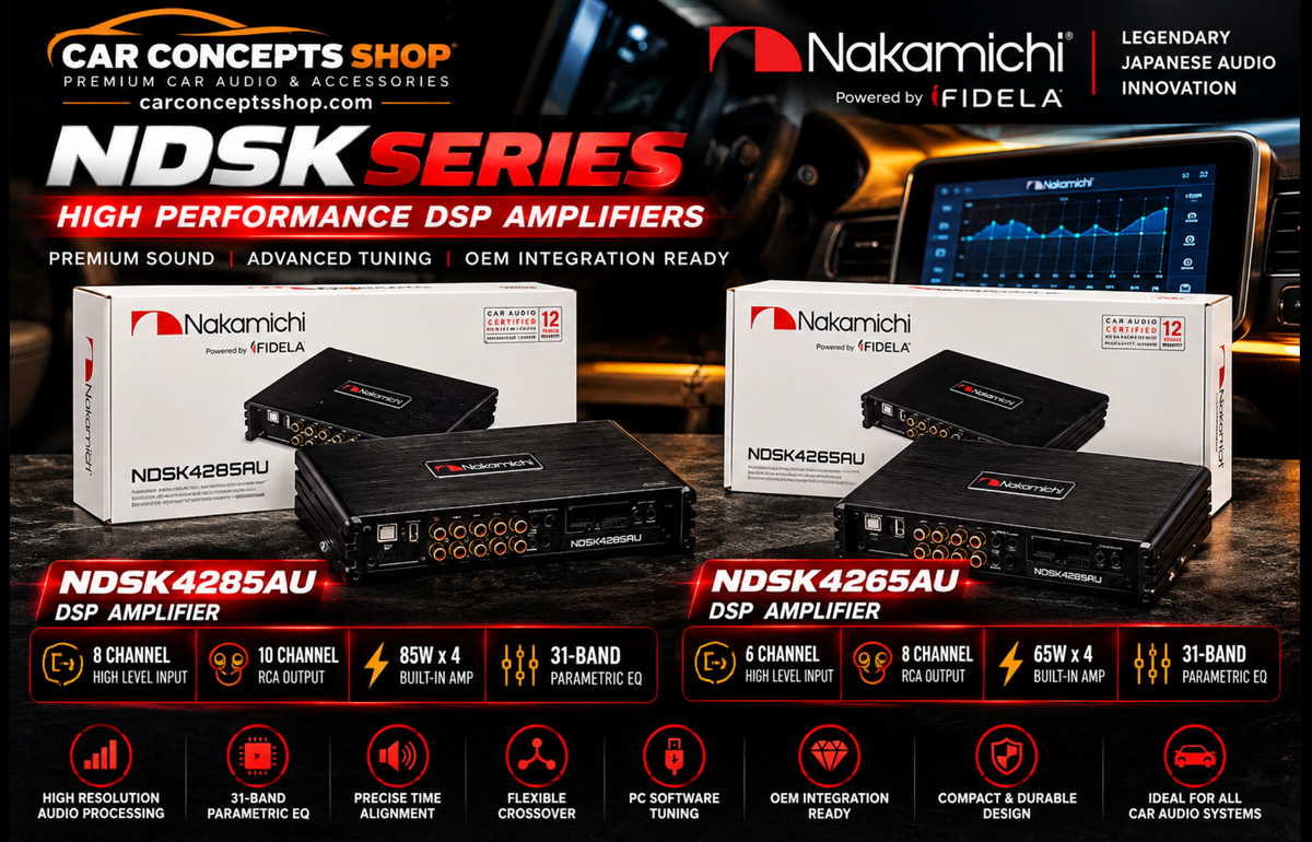 Nakamichi NDSK4265AU vs NDSK4285AU — 6-Channel vs 8-Channel DSP Amplifier Comparison
