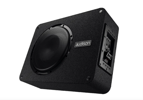 Audison Prima APBX 10 AS2 10-Inch Ultra-Compact Active Subwoofer Enclosure (400W RMS / 800W Peak | Built-In He-Li Class-D Amplifier)