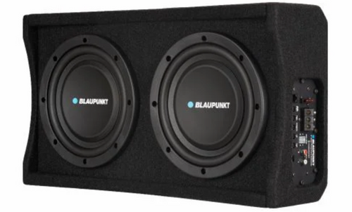 Blaupunkt TXb 2002A 8-Inch Active Down-Firing Subwoofer | 200W RMS | 1000W Max Power | Built-In Amplifier Bass System