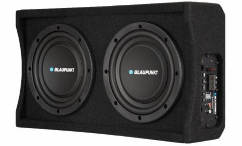 Blaupunkt TXb 2002A 8-Inch Active Down-Firing Subwoofer | 200W RMS | 1000W Max Power | Built-In Amplifier Bass System