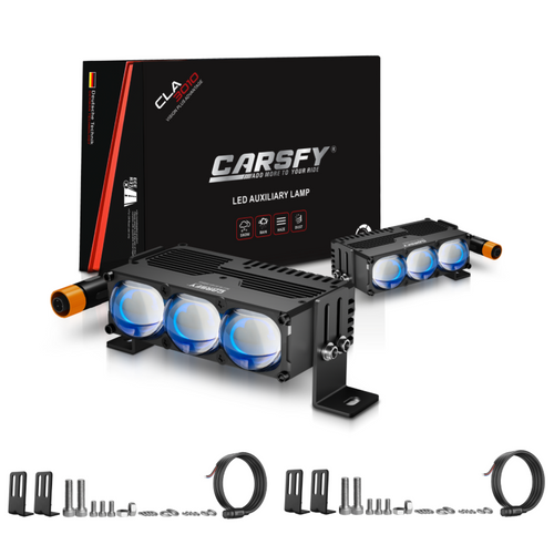Carsfy CLA3010 Level 3 3-Lens Auxiliary LED Light Set for Cars & SUVs (200W / 5700K)