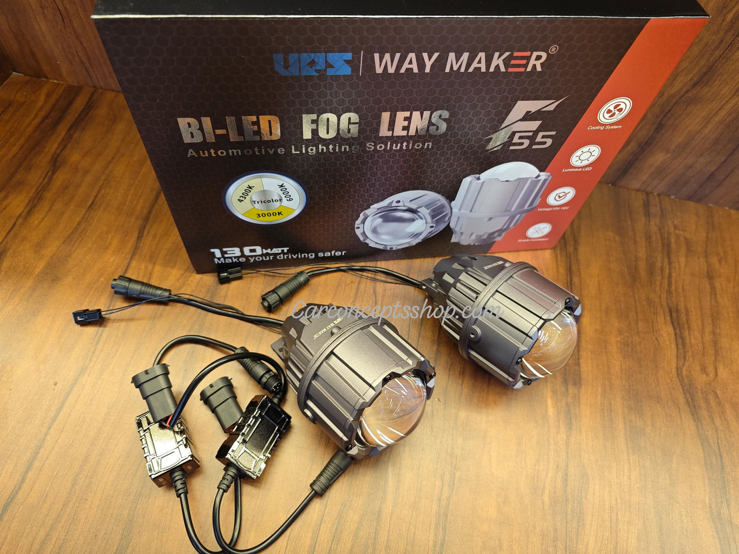 ups way maker F55 bi-led projector fog lens tri color