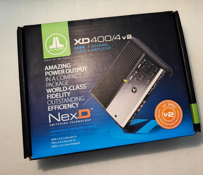 JL Audio XD400/4v2 4-Channel Car Amplifier - 75 Watts Rms X 4