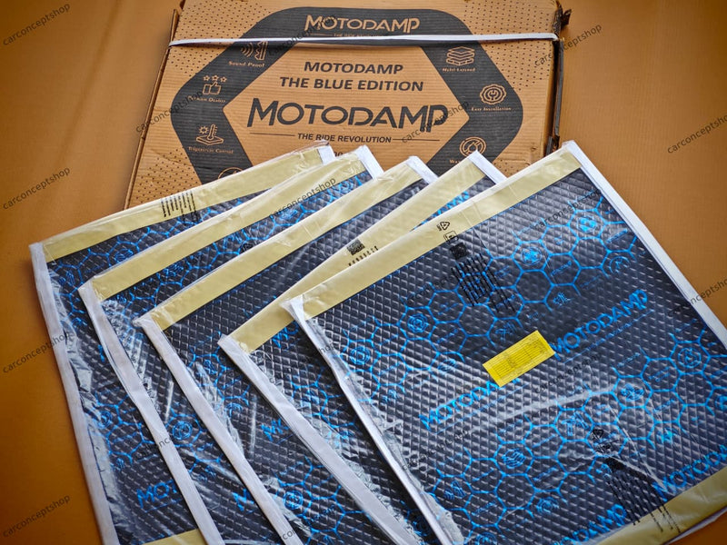 MOTODAMP The Blue Edition 2.2mm Car Sound Deadening Damping Sheets (10 Sheets Pack | 550x660 mm | Multi-Layered Lightweight Vibration Control)