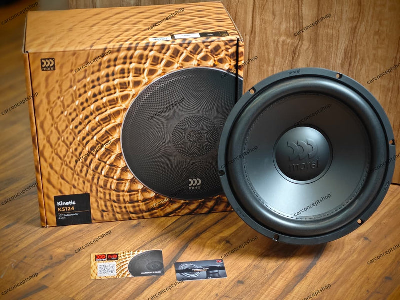 Morel Kinetic KS124 12-Inch High-Performance Car Audio Subwoofer (350W RMS | 4-Ohm Single Voice Coil)