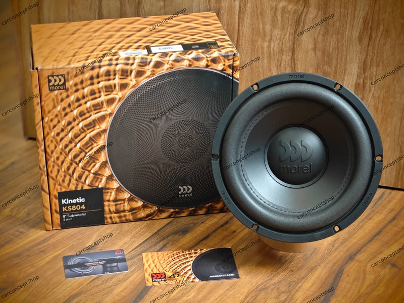 Morel Kinetic KS804 8-Inch High-Performance Car Audio Subwoofer (250W RMS | 4-Ohm Single Voice Coil)