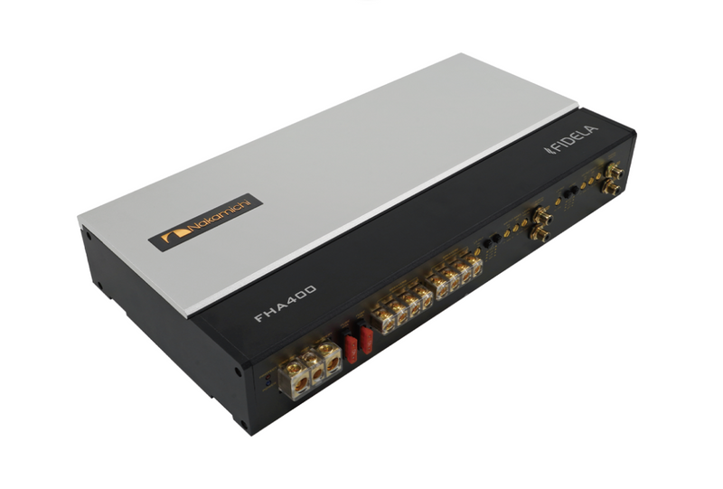 Nakamichi FHA400 High-Performance 4-Channel Class AB Car Power Amplifier (400W Peak / Clean Audio Amplification)